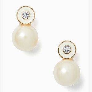 Kate Spade Pearly Delight Earrings with pouch